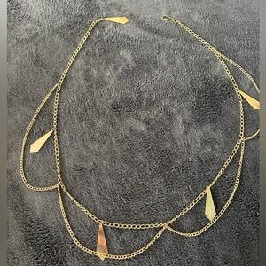 Vintage gold-tone belly chain.